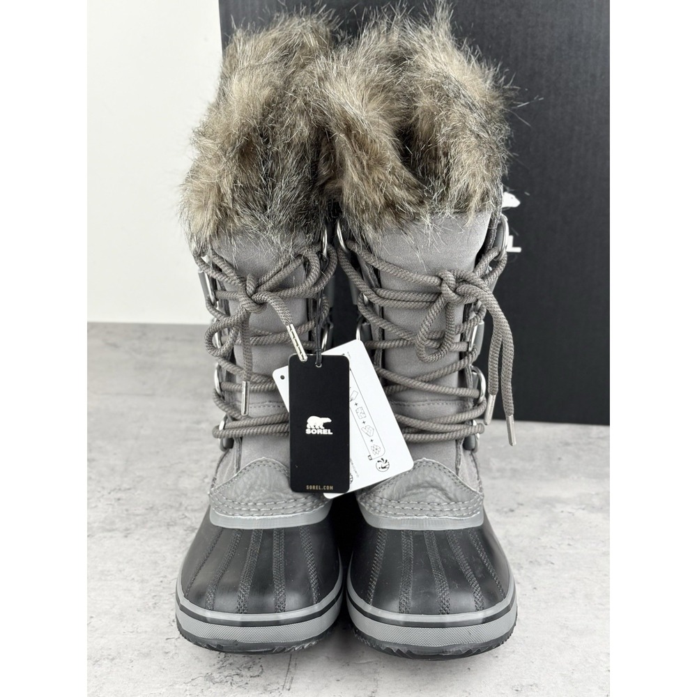 Sorel Women's Joan of Arctic Waterproof Boots Size US 8 Quarry Gray Suede New - Picture 4 of 6